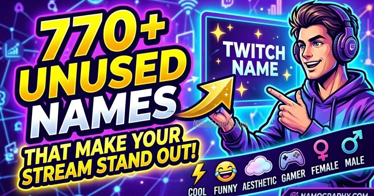 950+ Twitch Names That Are Unique, Cool, Aesthetic & Not Taken in 2026